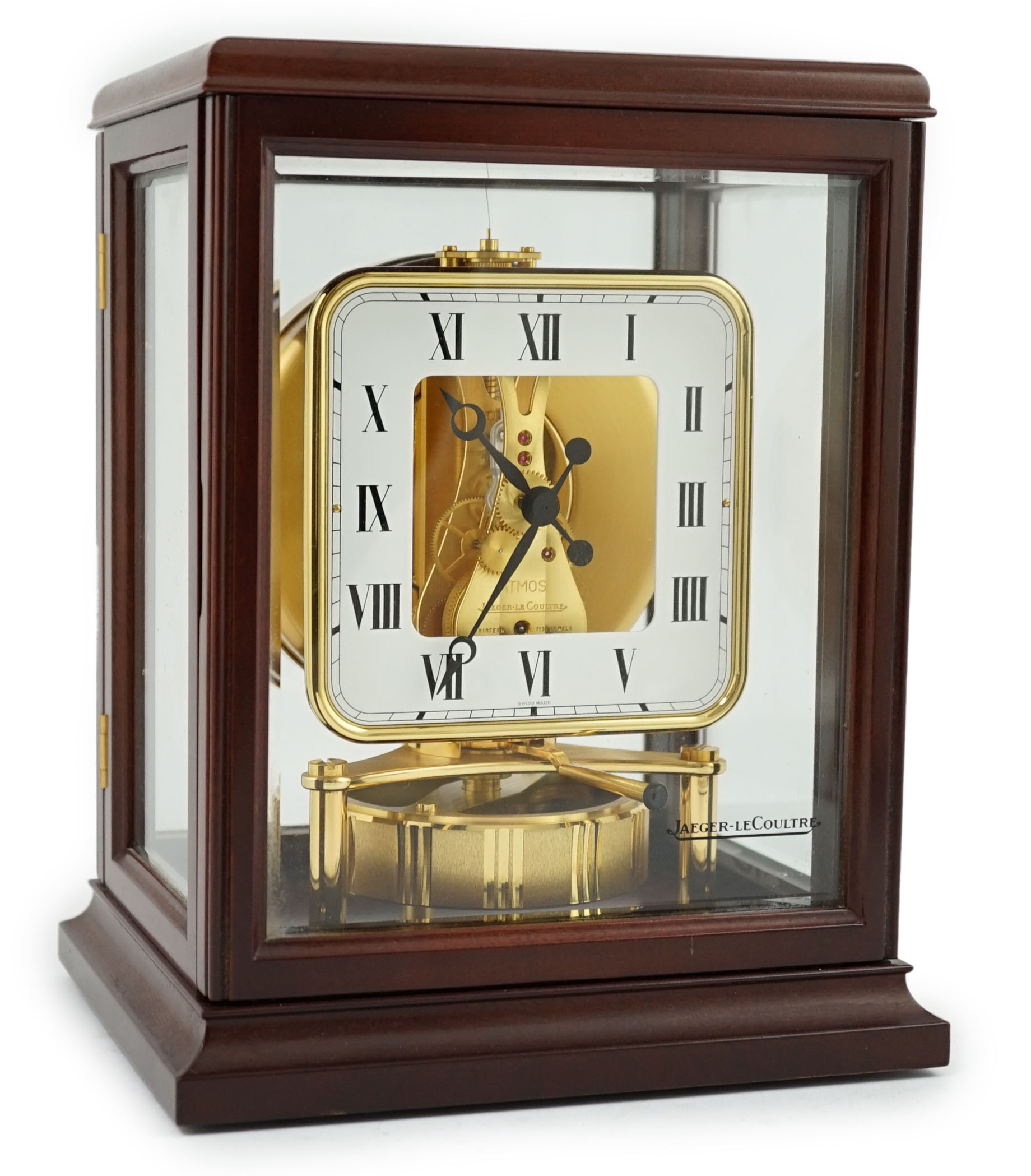 A modern Jaeger Le Coultre 'Fontainebleau' Atmos clock